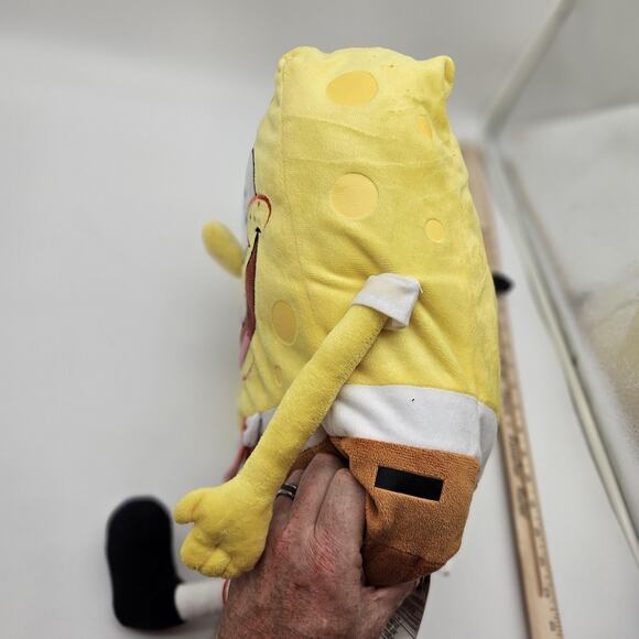 SpongeBob SquarePants Plush Stuffed Toy Franco 22" Nickelodeon Soft Doll Stains - Picture 8 of 12